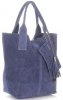 Kožené kabelka shopper bag Vittoria Gotti indigo V5190